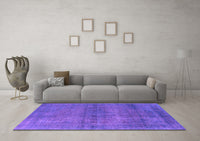 Machine Washable Oriental Purple Industrial Rug, wshurb1919pur