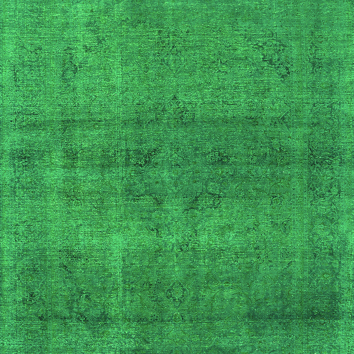 Machine Washable Oriental Green Industrial Area Rugs, wshurb1919grn