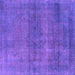 Square Oriental Purple Industrial Rug, urb1919pur