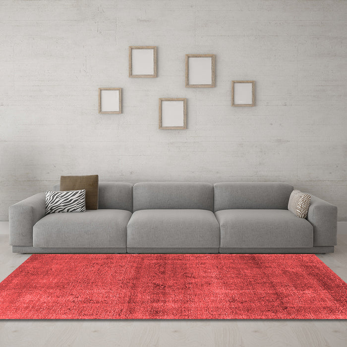 Industrial Red Washable Rugs