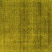 Square Oriental Yellow Industrial Rug, urb1919yw