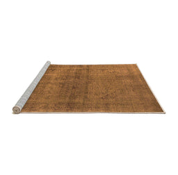 Sideview of Machine Washable Oriental Orange Industrial Area Rugs, wshurb1919org