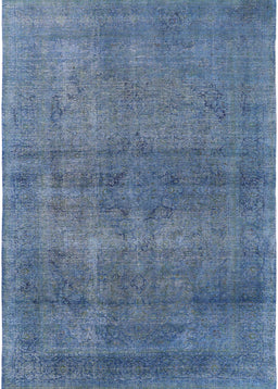 Mid-Century Modern Koi Blue Oriental Rug, urb1919