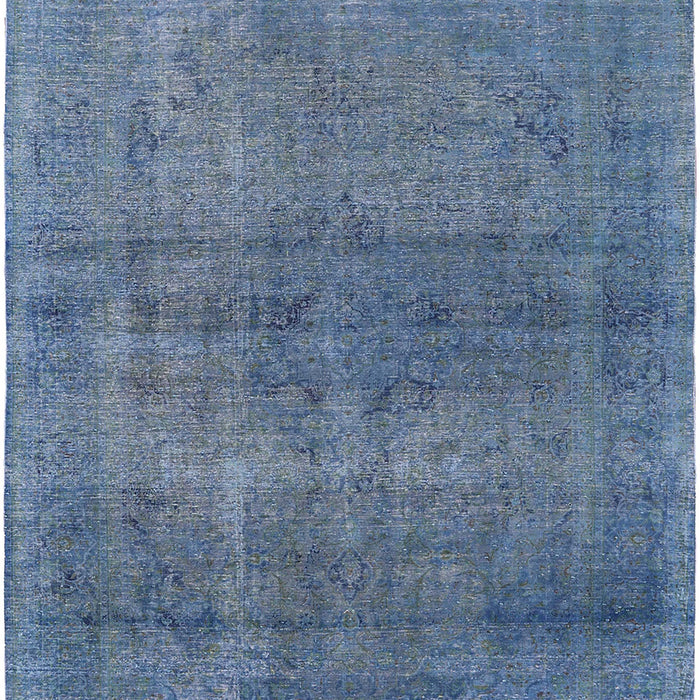 Mid-Century Modern Koi Blue Oriental Rug, urb1919