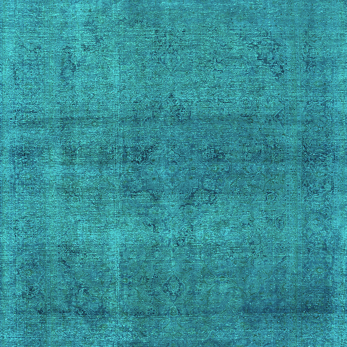 Machine Washable Oriental Turquoise Industrial Area Rugs, wshurb1919turq