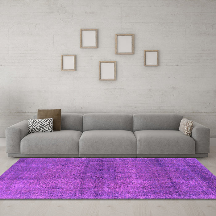 Machine Washable Oriental Pink Industrial Rug in a Living Room, wshurb1919pnk