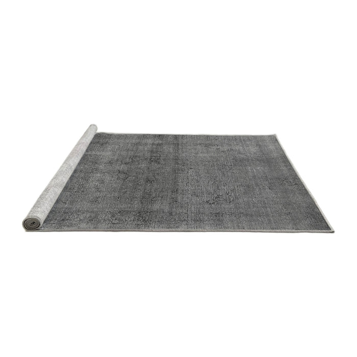 Sideview of Machine Washable Oriental Gray Industrial Rug, wshurb1919gry