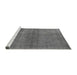 Sideview of Machine Washable Oriental Gray Industrial Rug, wshurb1919gry