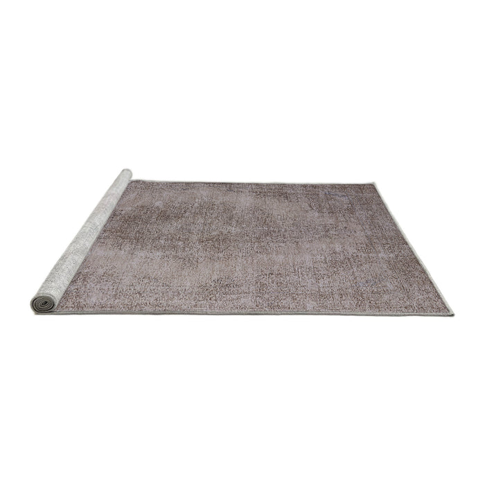Sideview of Machine Washable Industrial Modern Mauve Taupe Purple Rug, wshurb1920