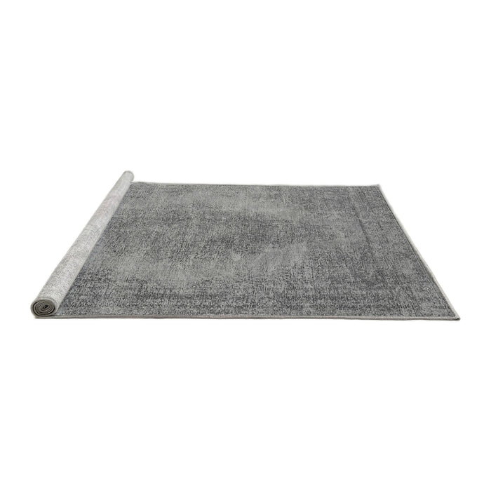 Sideview of Machine Washable Oriental Gray Industrial Rug, wshurb1920gry