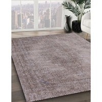 Mid-Century Modern Mauve Taupe Purple Oriental Rug, urb1920