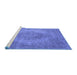 Sideview of Machine Washable Oriental Blue Industrial Rug, wshurb1920blu