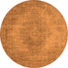 Round Oriental Orange Industrial Rug, urb1920org