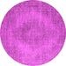 Round Oriental Pink Industrial Rug, urb1920pnk