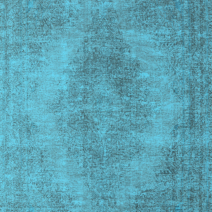 Machine Washable Oriental Light Blue Industrial Rug, wshurb1920lblu