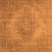 Square Oriental Orange Industrial Rug, urb1920org