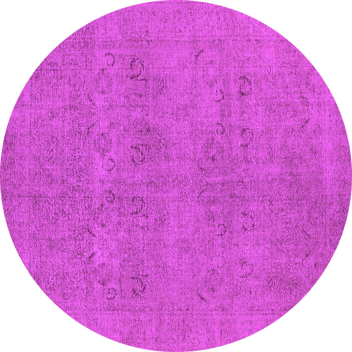 Round Oriental Pink Industrial Rug, urb1921pnk
