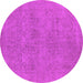 Round Oriental Pink Industrial Rug, urb1921pnk