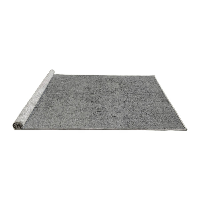 Sideview of Machine Washable Oriental Gray Industrial Rug, wshurb1921gry