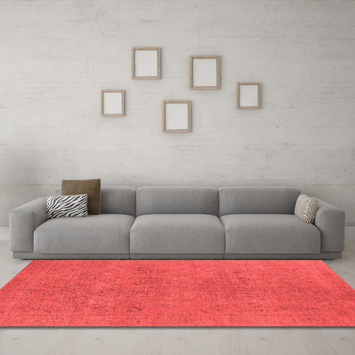 Industrial Red Washable Rugs