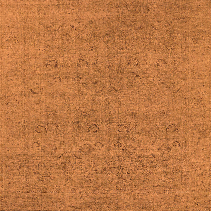 Square Oriental Orange Industrial Rug, urb1921org