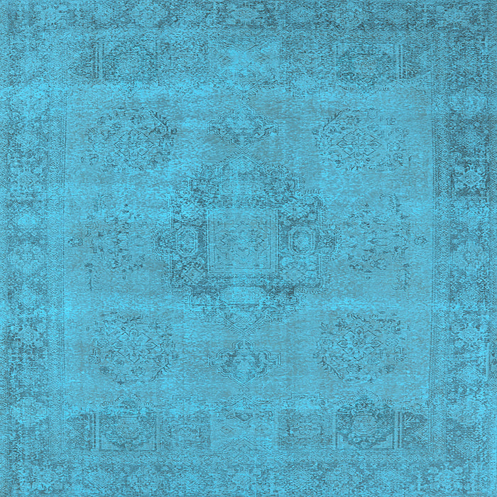 Square Oriental Light Blue Industrial Rug, urb1922lblu