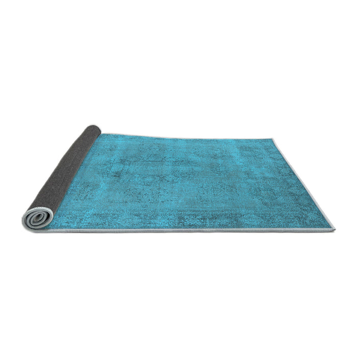 Sideview of Oriental Light Blue Industrial Rug, urb1922lblu