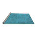 Sideview of Machine Washable Oriental Light Blue Industrial Rug, wshurb1922lblu