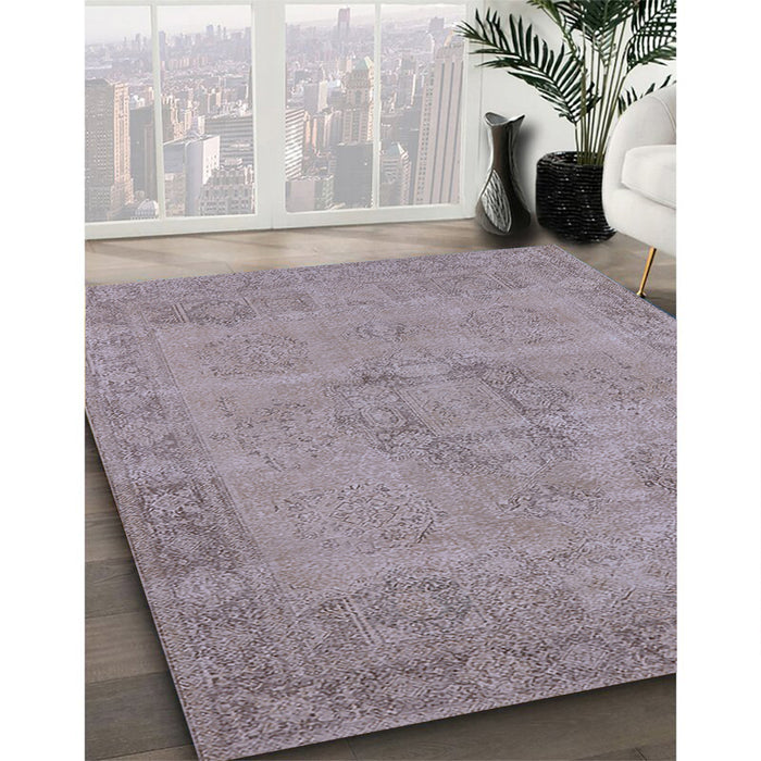 Machine Washable Industrial Modern Rose Dust Purple Rug in a Family Room, wshurb1922