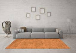 Machine Washable Oriental Orange Industrial Area Rugs in a Living Room, wshurb1922org