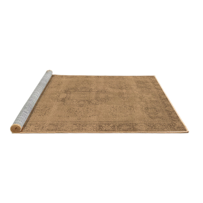 Sideview of Machine Washable Oriental Brown Industrial Rug, wshurb1922brn