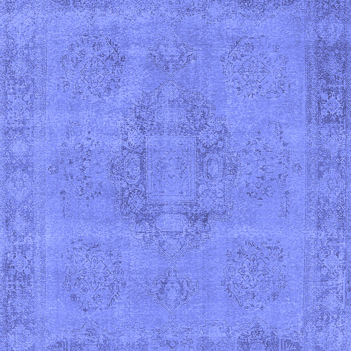 Machine Washable Oriental Blue Industrial Rug, wshurb1922blu
