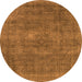 Round Oriental Orange Industrial Rug, urb1923org