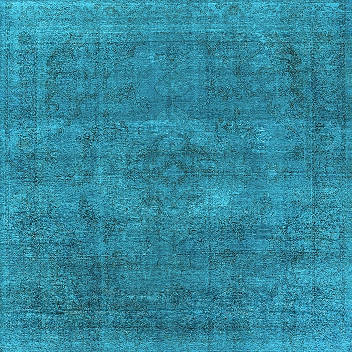 Square Oriental Light Blue Industrial Rug, urb1923lblu