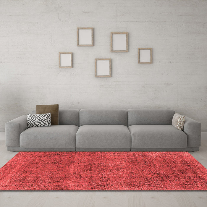 Industrial Red Washable Rugs
