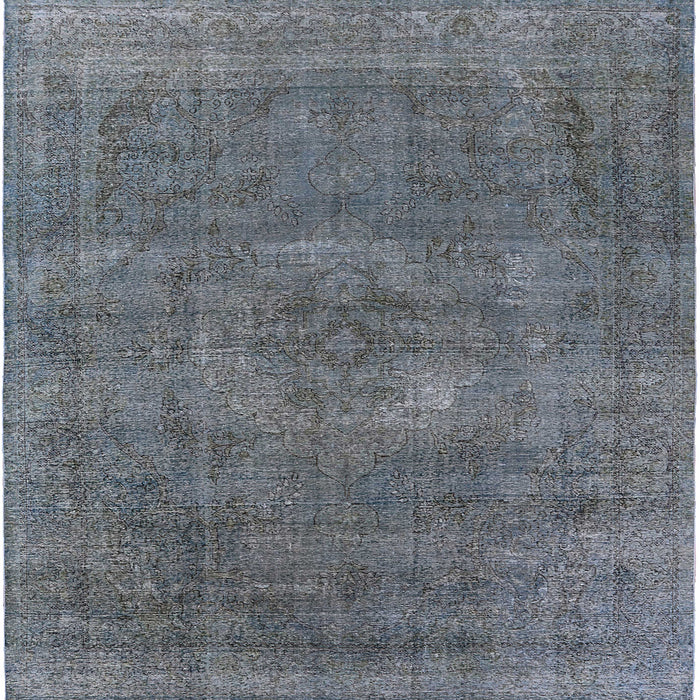 Square Machine Washable Industrial Modern Gray Rug, wshurb1923