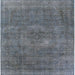 Square Machine Washable Industrial Modern Gray Rug, wshurb1923