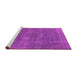 Sideview of Machine Washable Oriental Pink Industrial Rug, wshurb1923pnk