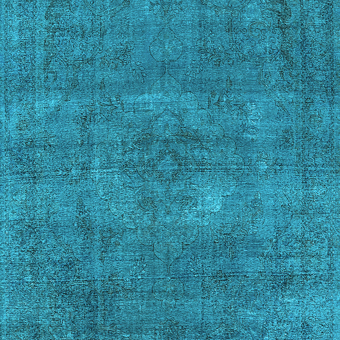 Machine Washable Oriental Light Blue Industrial Rug, wshurb1923lblu