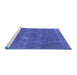 Sideview of Machine Washable Oriental Blue Industrial Rug, wshurb1923blu