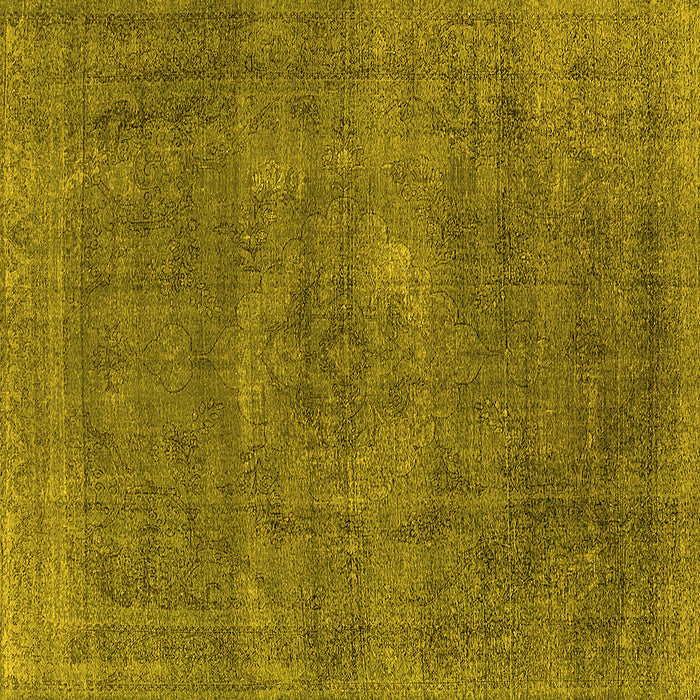 Square Oriental Yellow Industrial Rug, urb1923yw