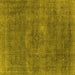 Square Oriental Yellow Industrial Rug, urb1923yw