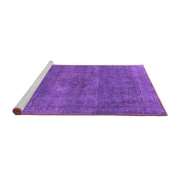 Sideview of Machine Washable Oriental Purple Industrial Area Rugs, wshurb1923pur