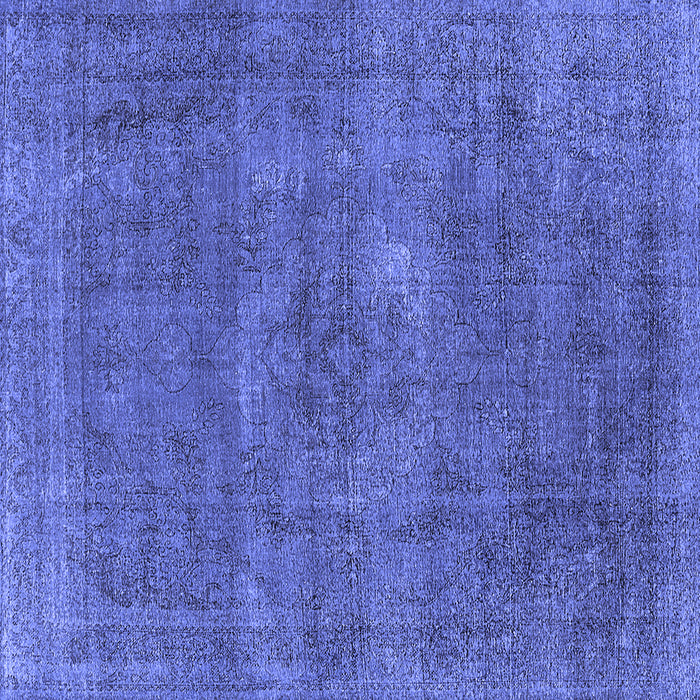 Square Oriental Blue Industrial Rug, urb1923blu