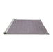 Sideview of Machine Washable Industrial Modern Dark Gray Rug, wshurb1924