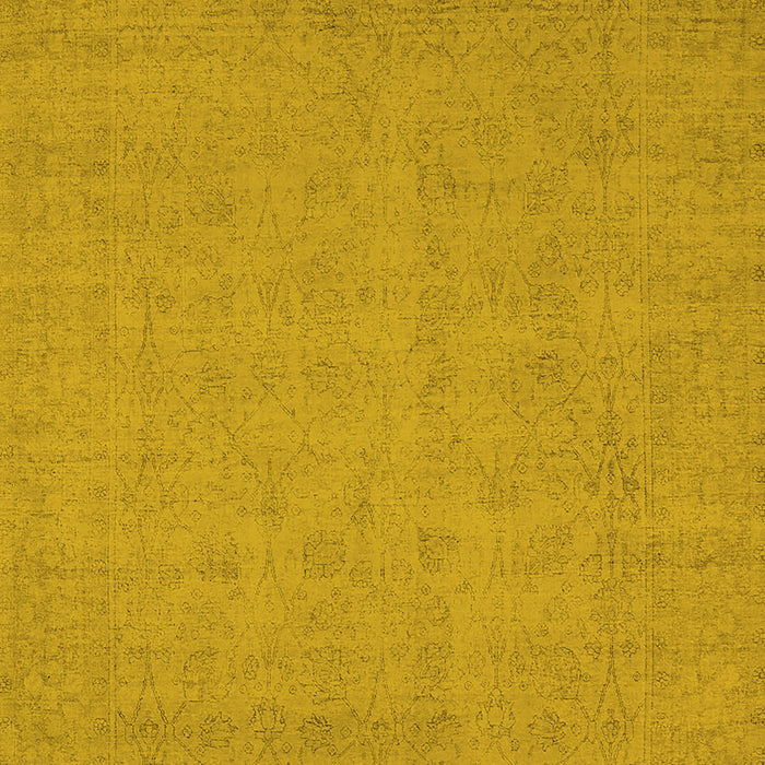 Machine Washable Oriental Yellow Industrial Rug, wshurb1924yw