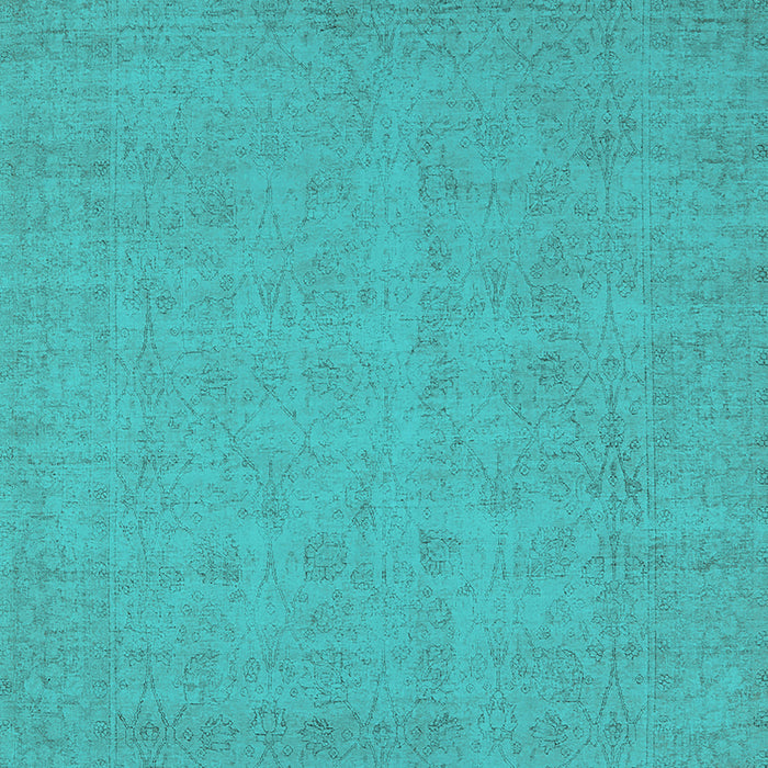 Machine Washable Oriental Turquoise Industrial Area Rugs, wshurb1924turq