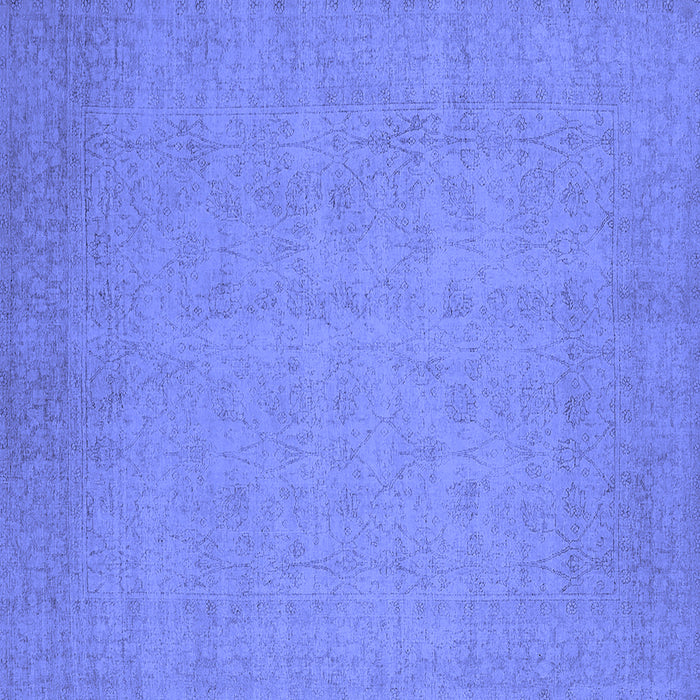 Square Oriental Blue Industrial Rug, urb1924blu