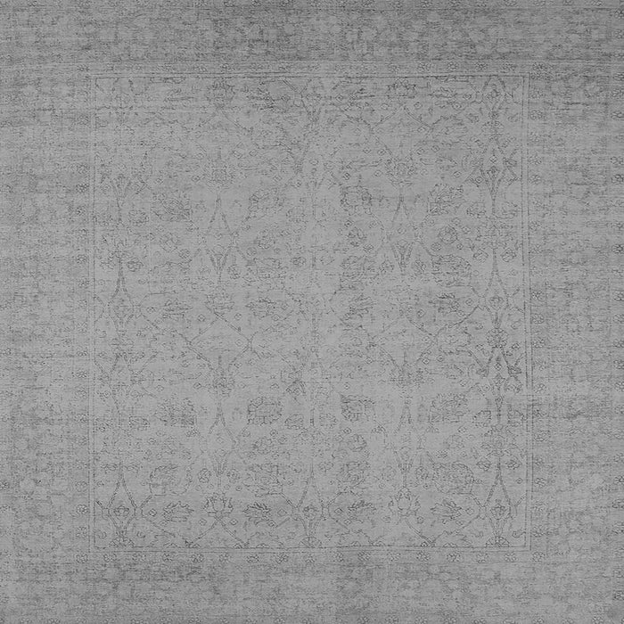 Square Machine Washable Oriental Gray Industrial Rug, wshurb1924gry