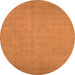 Round Oriental Orange Industrial Rug, urb1924org